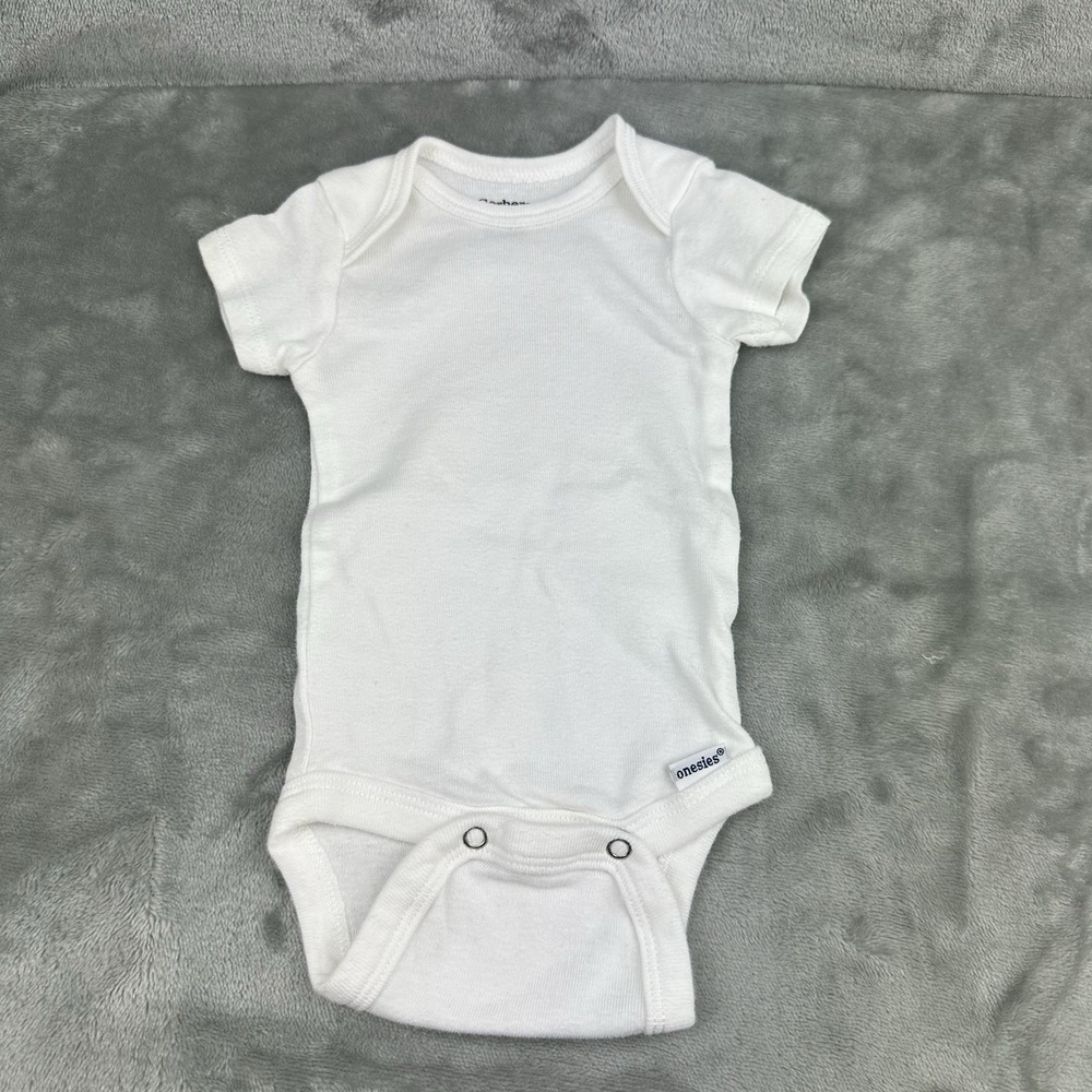 Gerber Organic Bodysuit Baby 0-3 Months White 100% Cotton